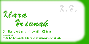 klara hrivnak business card